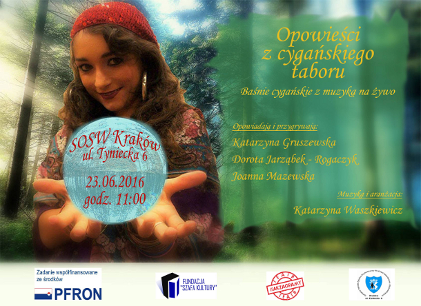 Plakat spektaklu &bdquo;Opowieści z cygańskiego taboru&rdquo;